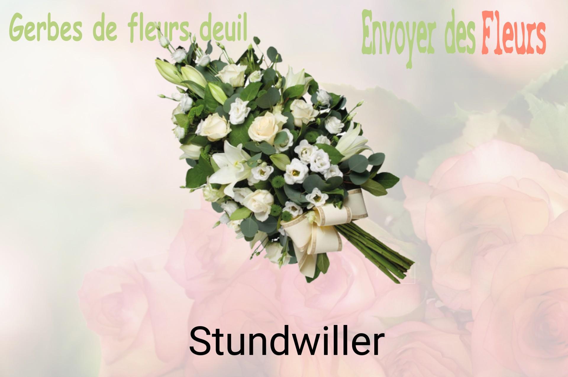 Gerbe de fleurs de deuil livrée à Stundwiller
